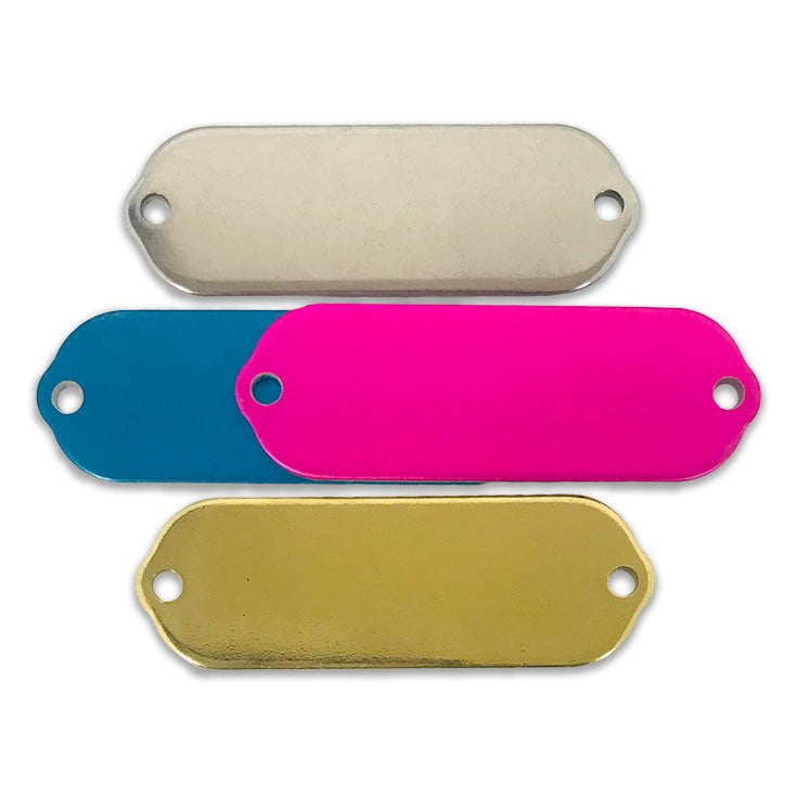 Rectangle Anodized Aluminum Blank Dog Tags for Laser Engraving