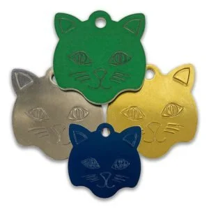 Wholesale 100Pcs Custom Dog Tags Personalized 3D Pet Dog Collar Accessories  Engraved Cat Puppy ID Tag Paw Name tag Pendant plate - AVP Blanks